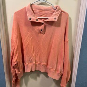 American Eagle Henley Mock Neck Sweater Sz L